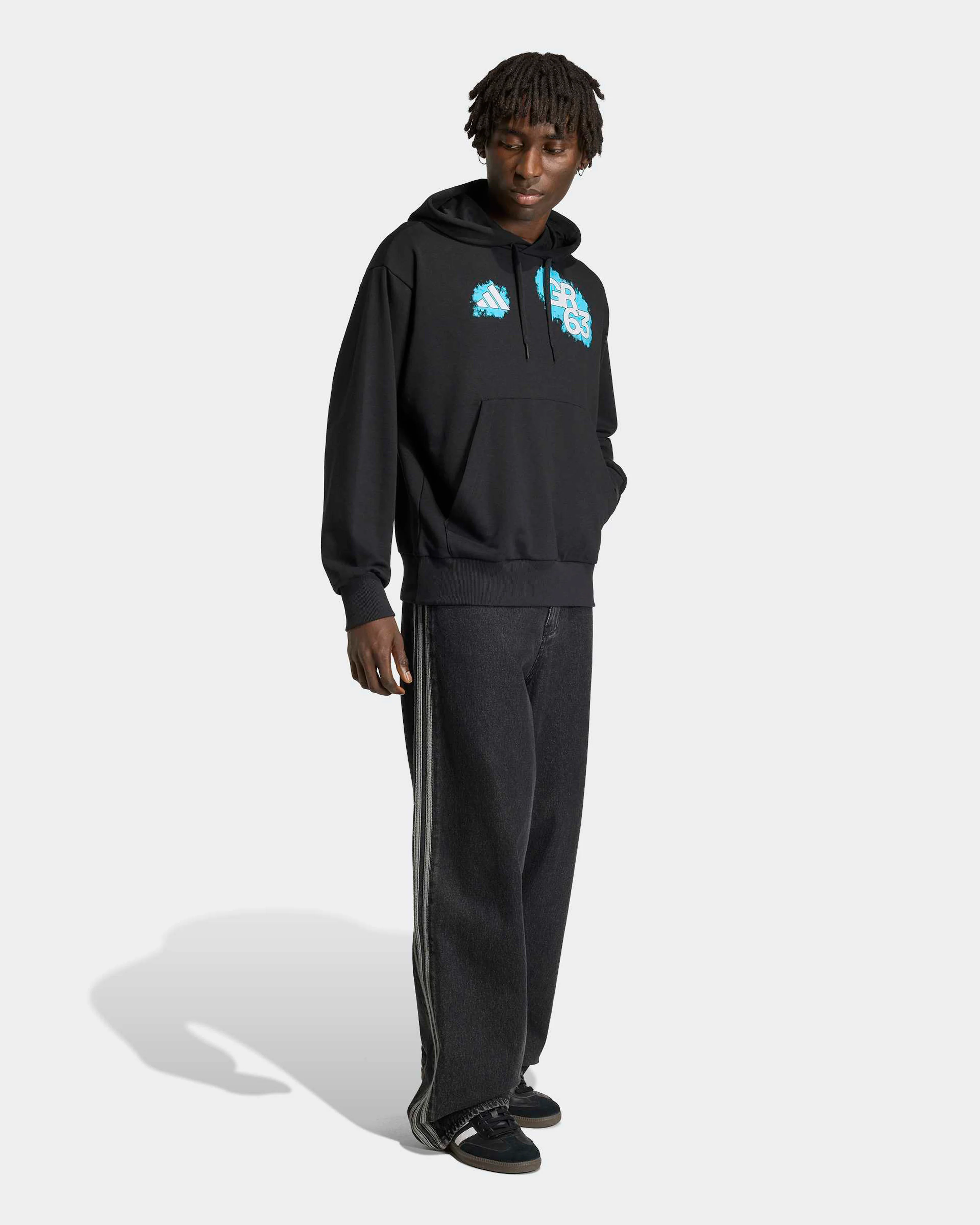 Mens George Russell Hoody Black - Image 3