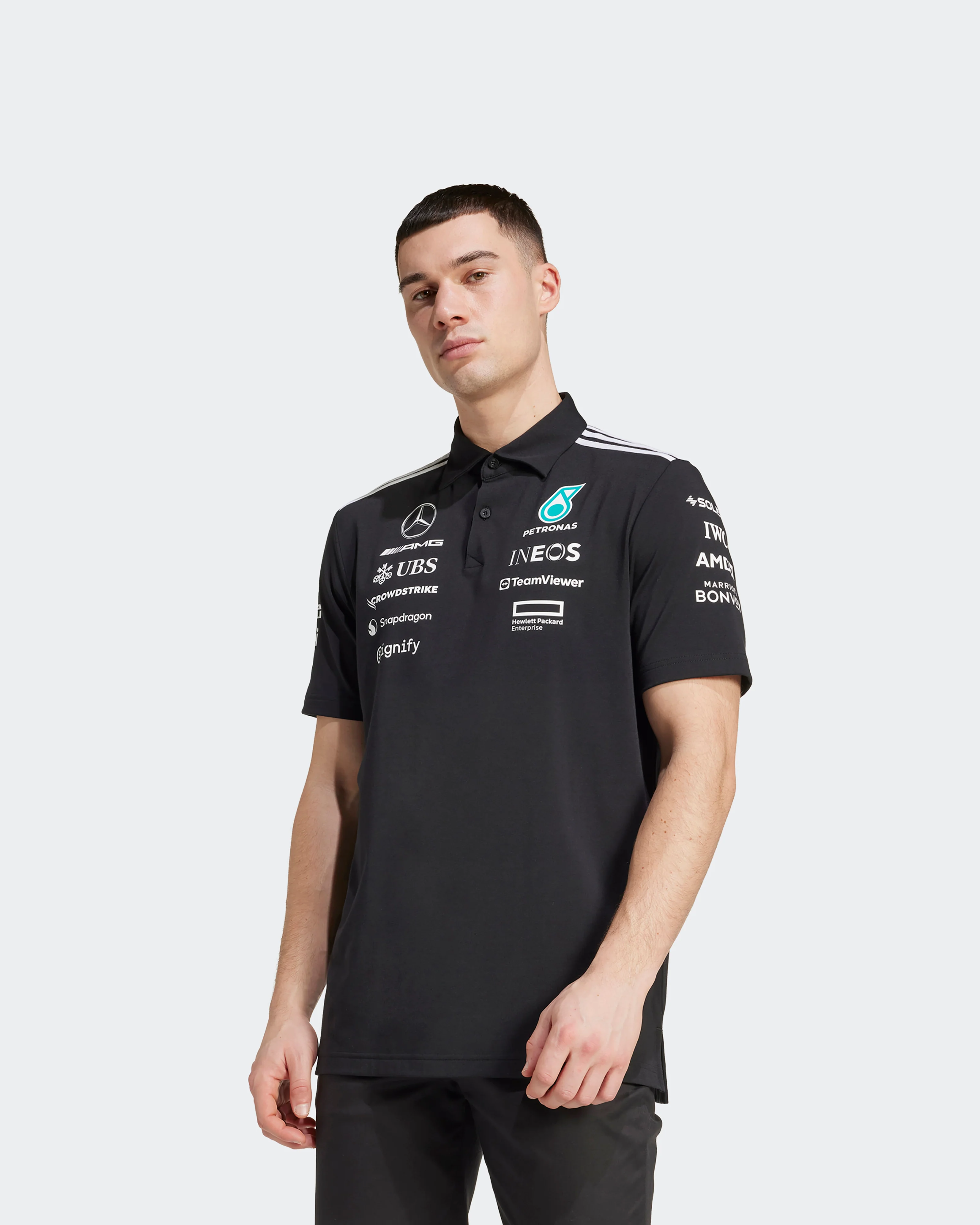 Mens 2025 Team Polo Black - Image 3