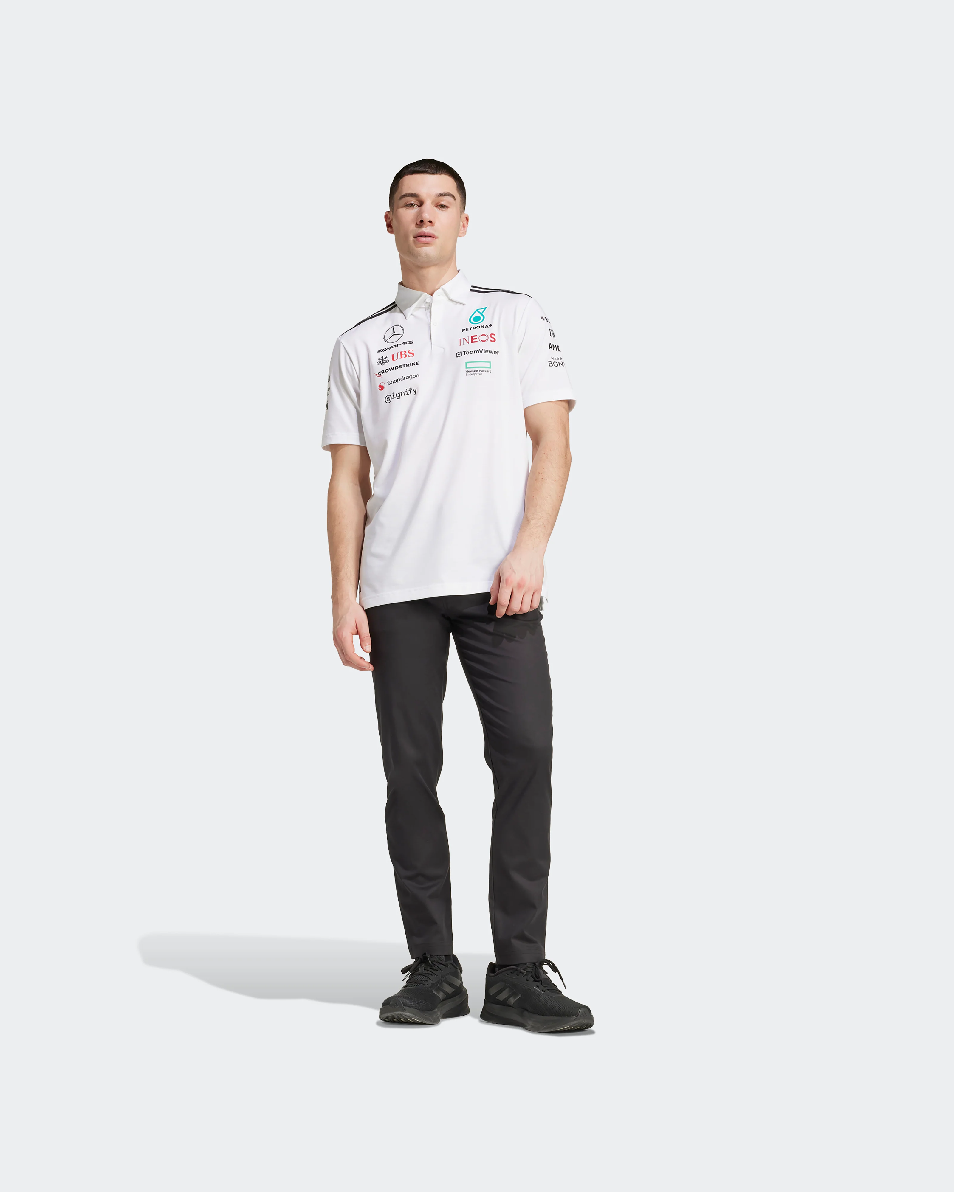 Mens 2025 Team Polo White - Image 3