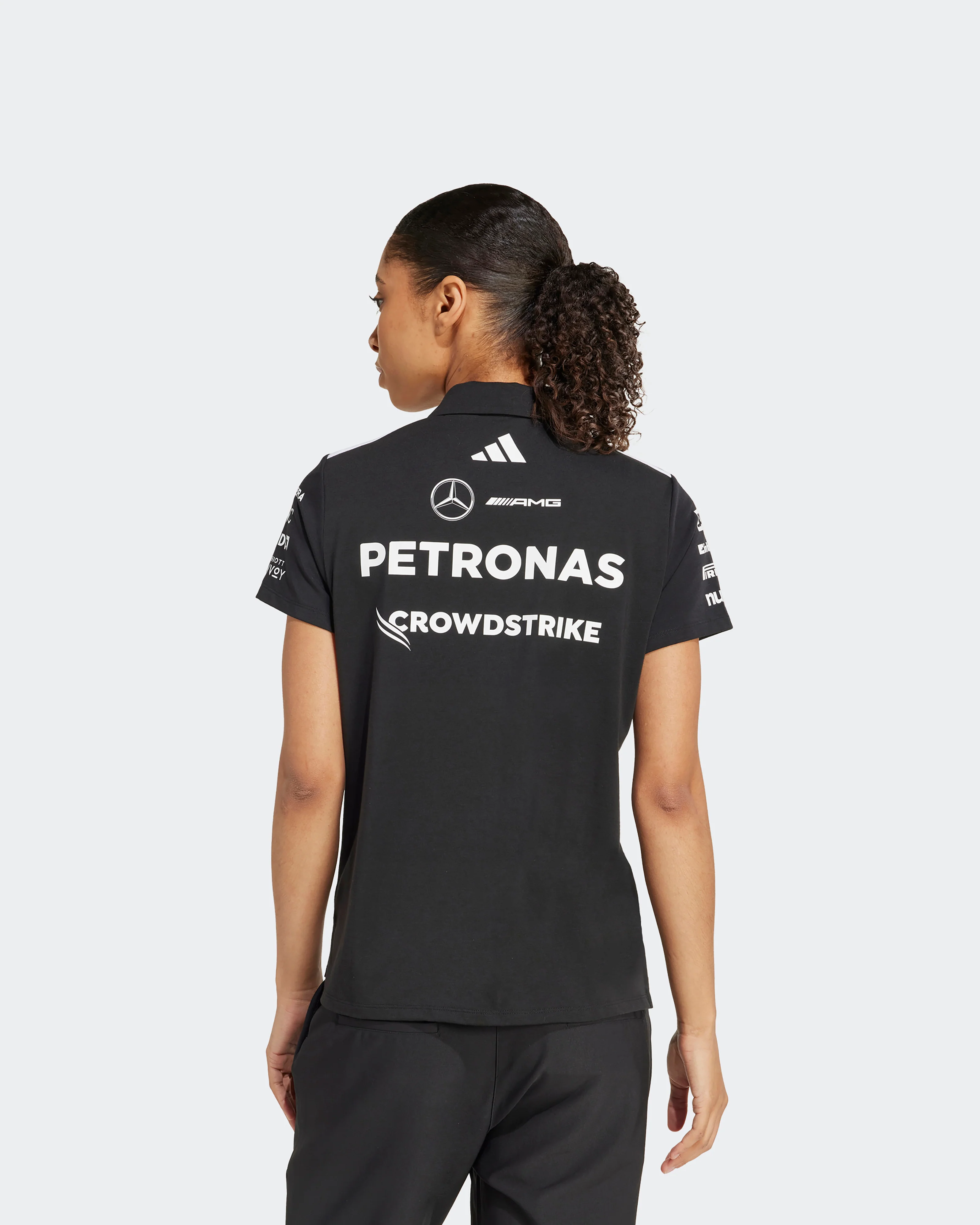 Womens 2025 Team Polo Black - Image 3